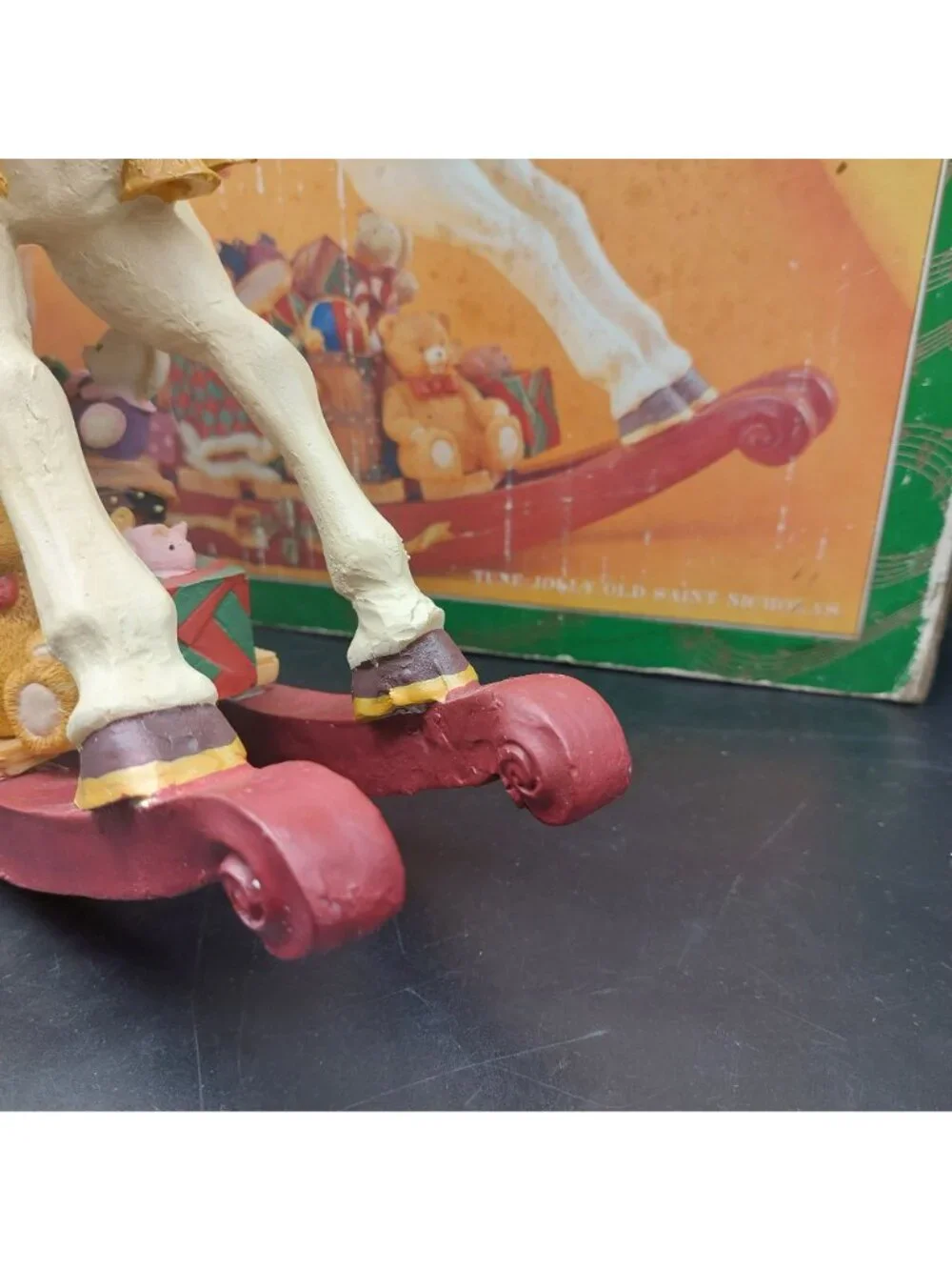 Vintage JC Penney Musical Rocking Horse Jolly Old St Nick In Box Christmas 15